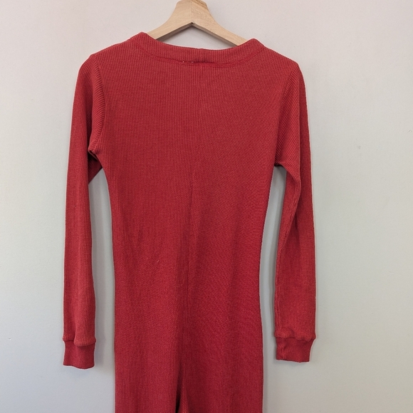 Vintage Victoria's Secret Red Thermal One Piece Pajamas - Picture 9 of 11